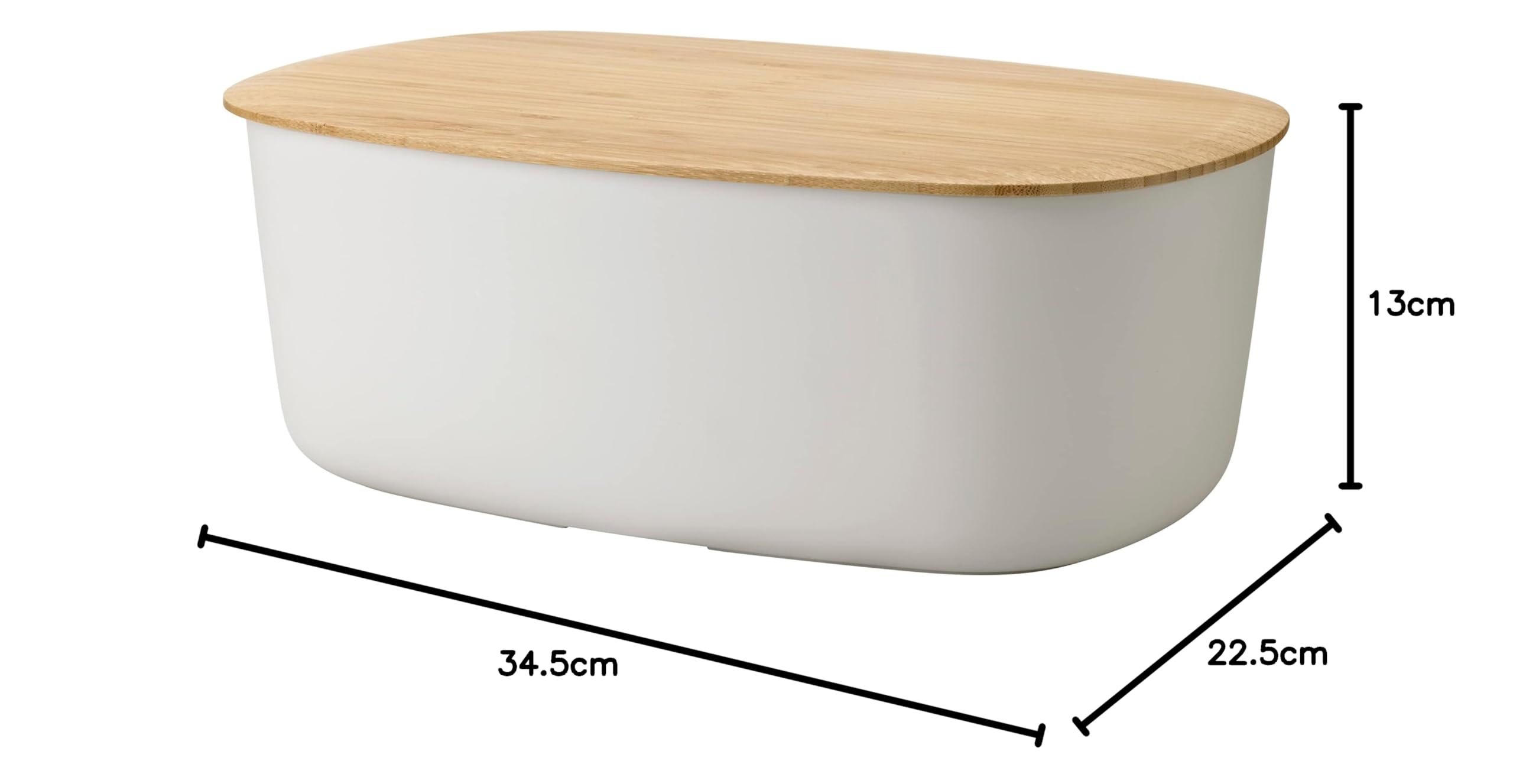 Contenitore Per Pane RIG-TIG BOX-IT | Grigio Chiaro | Con Coperchio In Bambù Tagliere | Design Scandinavo | 22,7x34,5x12,3 Cm