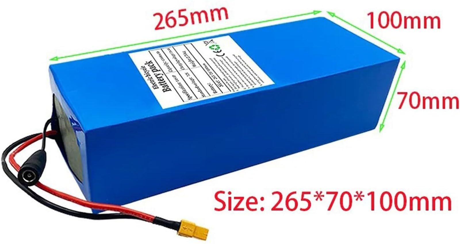 Batería de Iones de Litio Bicicleta eléctrica 52 V 45 Ah, 14S4P 52V Ebike Batería con Cargador BMS Integrado para Motor Bicicleta eléctrica 200W 350W 500W 1000W