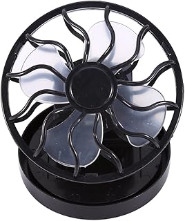 GOTOTOP Elektryczny mini wentylator z klipsem, przenośny wentylator solarny, mini wentylator, podróże, kemping, wędrówki, plaża, chłodzenie na świeżym powietrzu