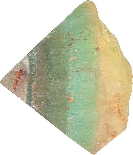 GEMHUB Piedra curativa de fluorita bicolor sin cortar de cristal natural, 144.65 quilates, con certificación en bruto, decoración, pulido, envoltura