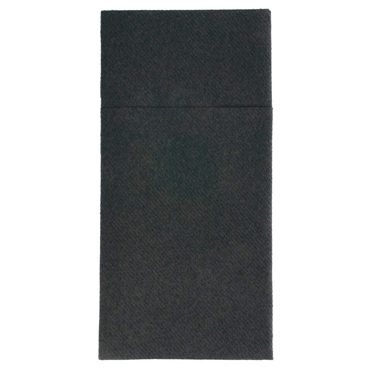 García de Pou 228.14 - Serviettes Kangourou 55 G/M2 40X40 Cm Noir Airlaid - 50 unités