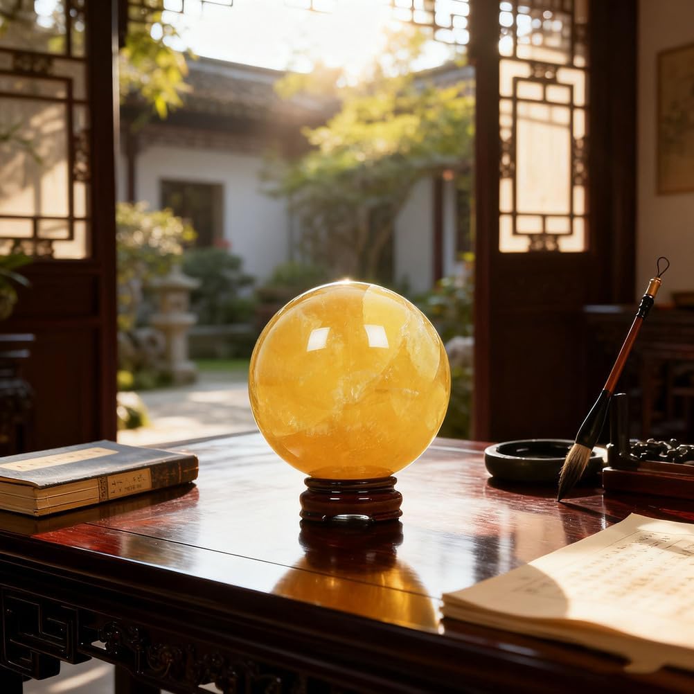 [REVIOTVVS] Crystal Sphere Ball Glass Solid Decorative Prop Orname