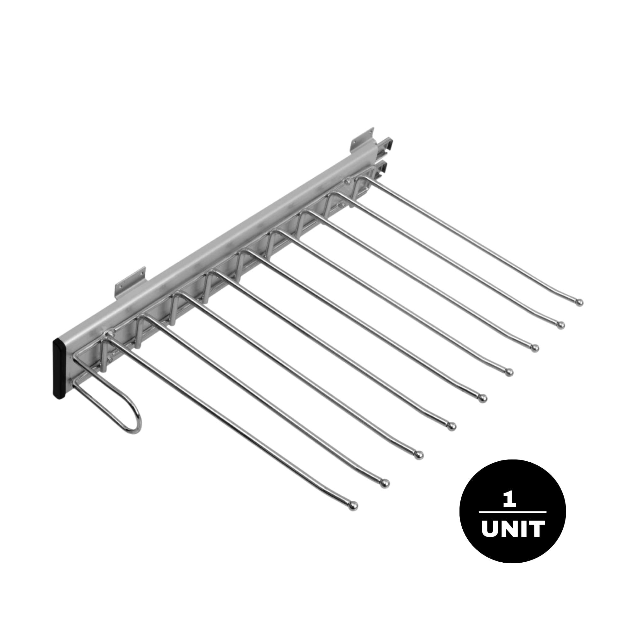 DOJA Barcelona | PERCHERO EXTENSIBLE PANTALONES | 9 Posiciones Izquierda | Percheros Pantalones Extraible | cuelga pantalones extraible | colgador pantalones, Percha para Armario, Vestidores...