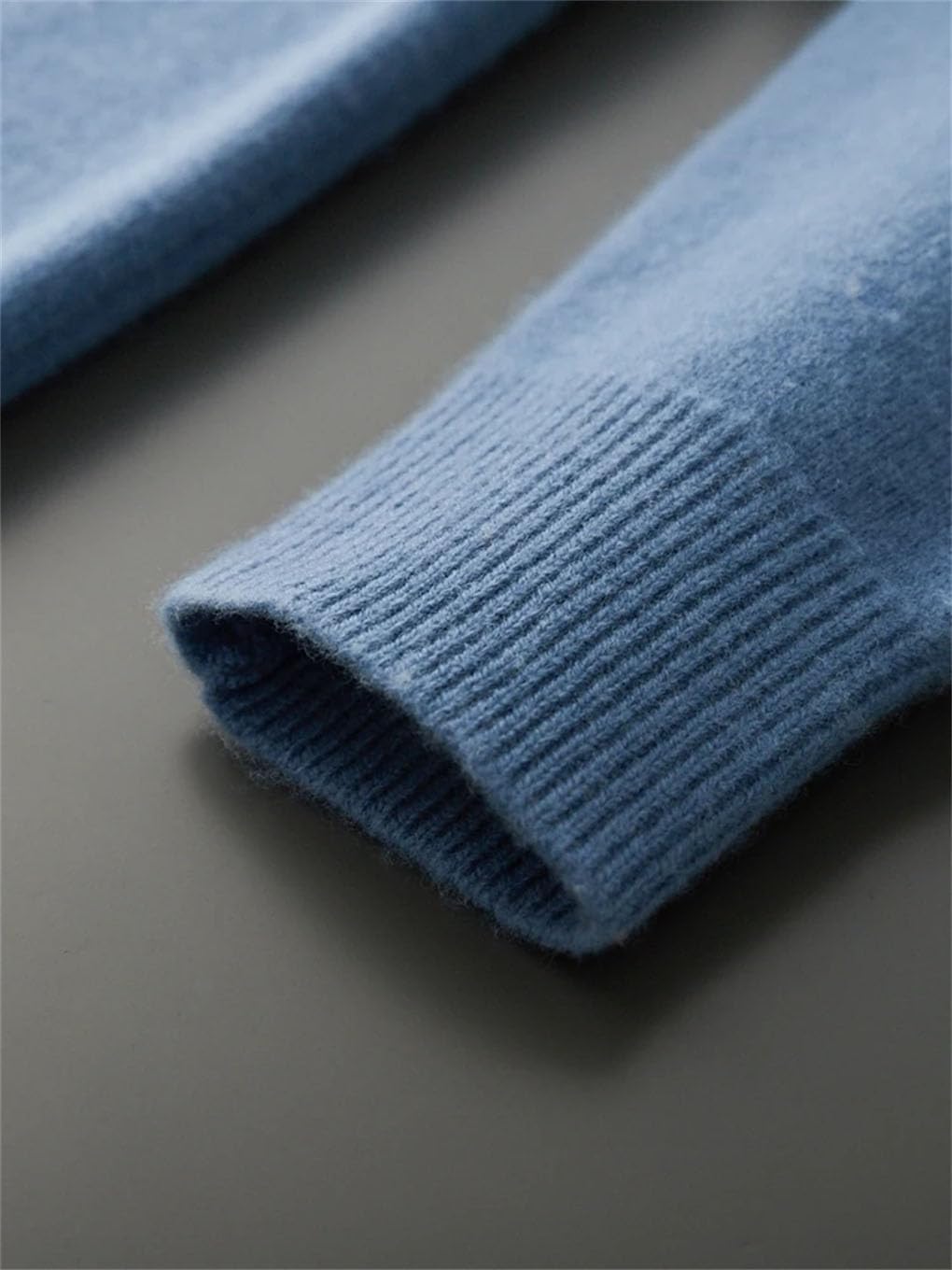 Męski sweter z długim rękawem ciepły okrągły dekolt miękka dzianina casual pulower sweter topy