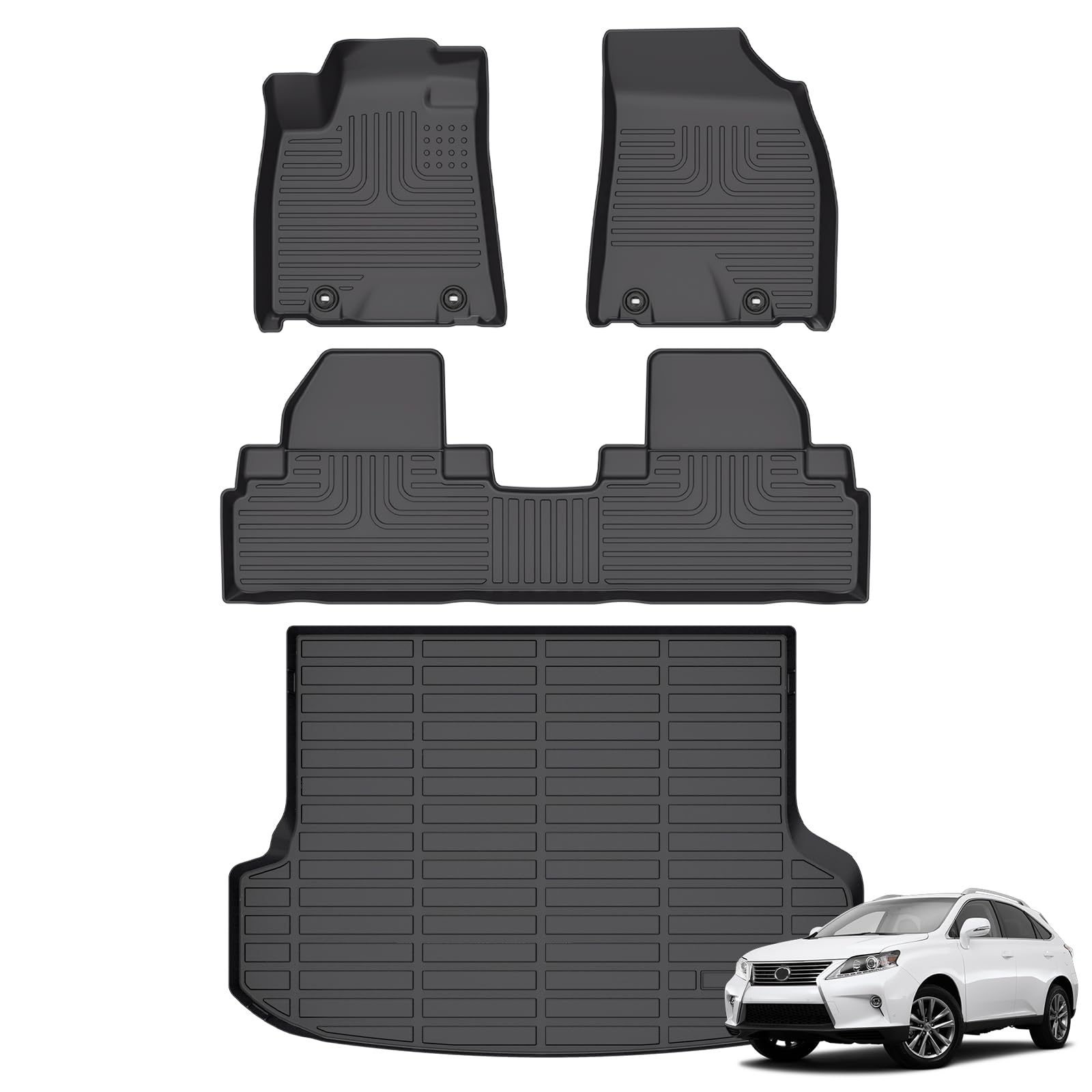Floor Mats &amp; Cargo Liner for 2010-2015 Lexus RX &amp; RX350 &amp; RX450h