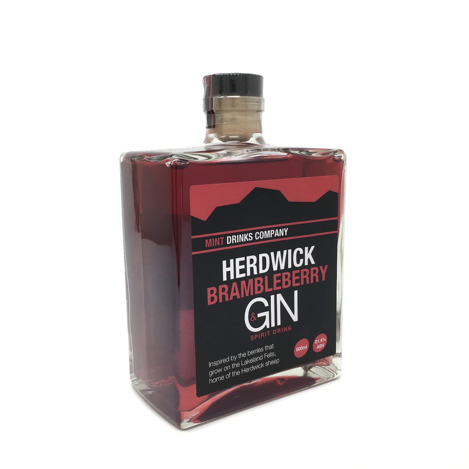 Herdwick Brambleberry Gin - 500ml | Fruity Pink Gin with Berries | 21.4% ABV