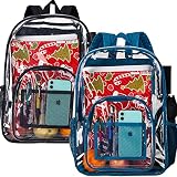 gxtvo Clear Backpack Navy and Black