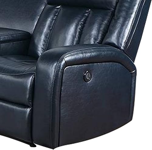 Miniatura 5 de Benjara Max - Juego de sofá seccional reclinable eléctrico de 5 piezas piel sintética vegana color gris