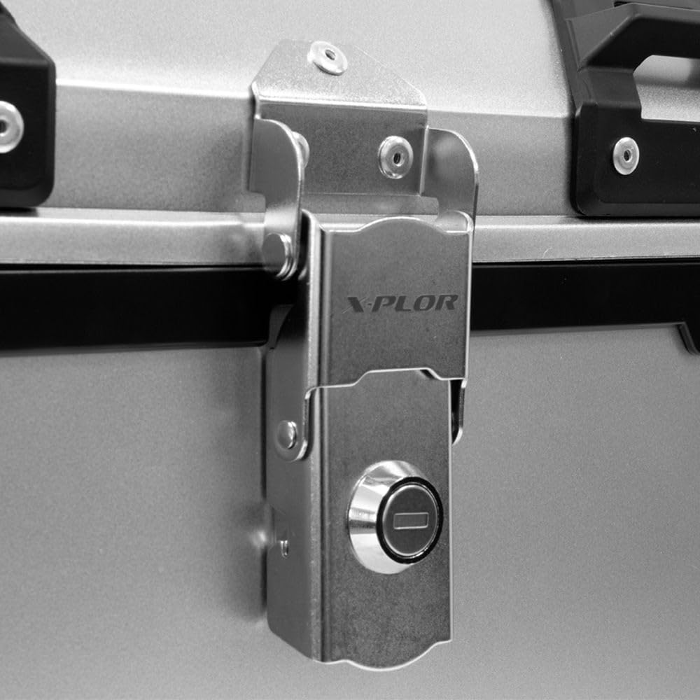 COMPATIBILE CON BENELLI TRK 502 X BAULETTO VALIGIA BAULE 38 LT COLORE ALLUMINIO+PIASTRA PER PORTAPACCHI MOTO-SCOOTER 2 CASCHI DEMIJET O 1 MODULARE-INTEGRALE UNIVERSALE
