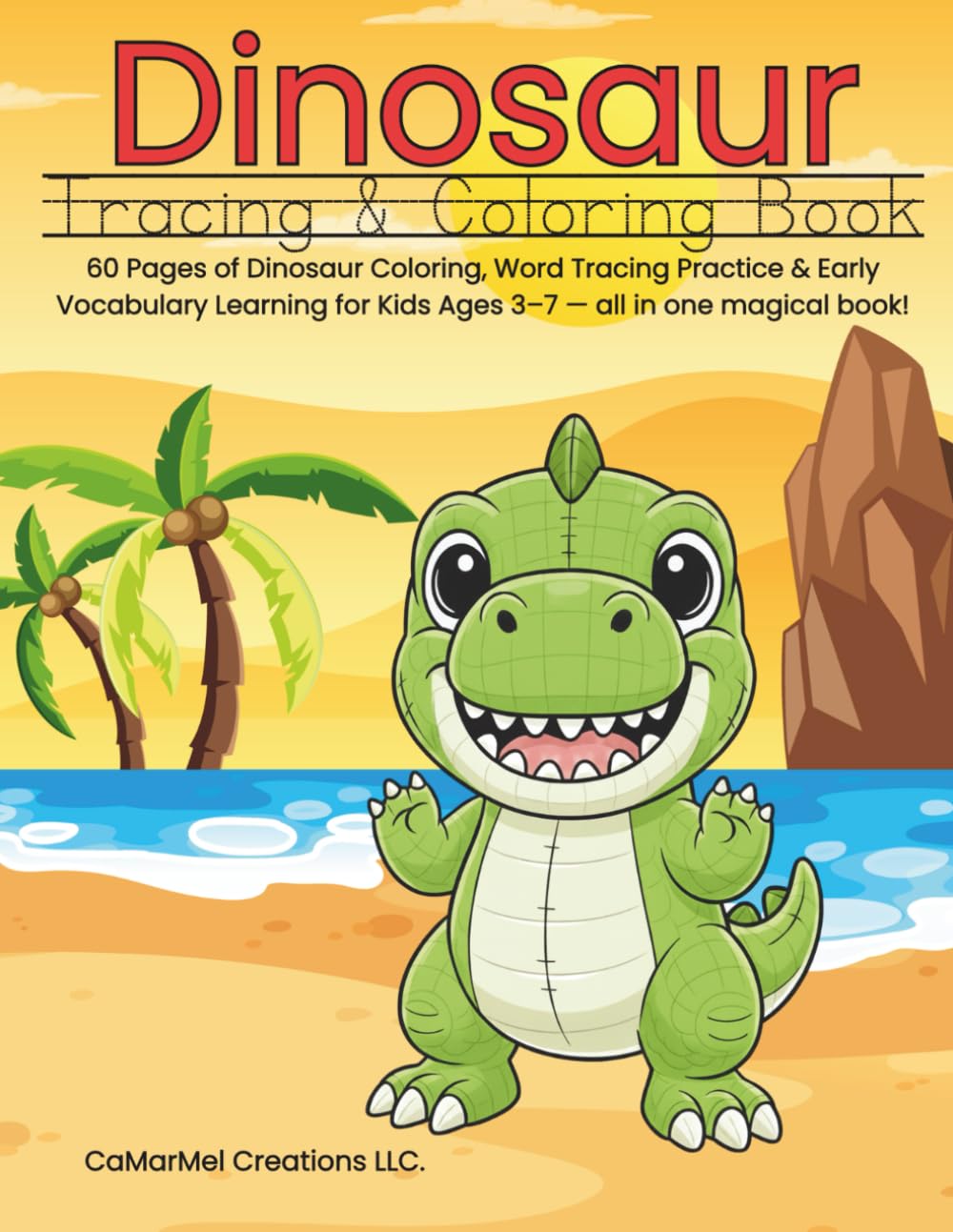 Dinosaur Tracing and Coloring Book