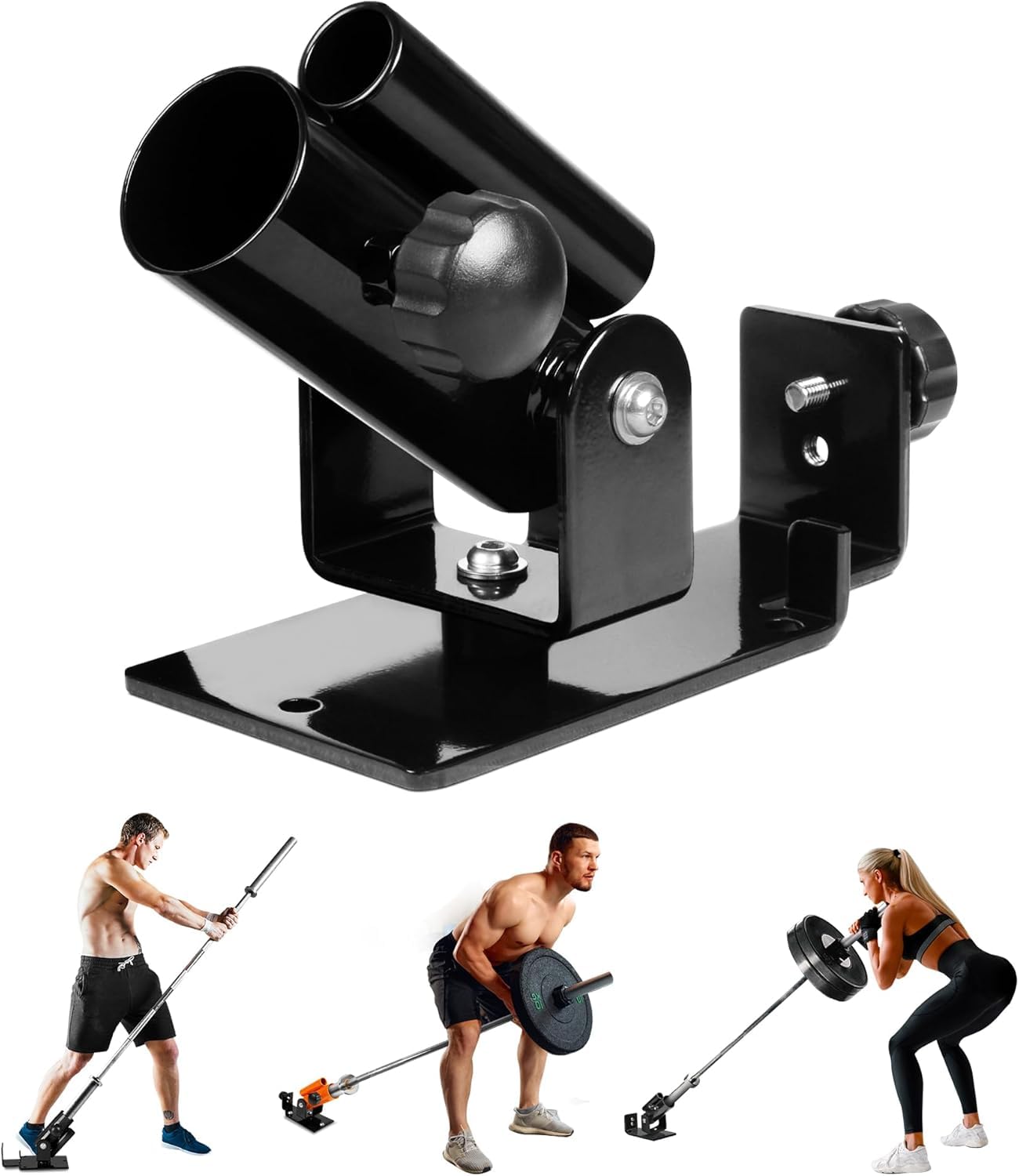 TYB T-Bar Row Attachment Landmine Handle - 360 Swivel Landmine Attachment for Barbell for Full-Body Workout in Home Gym - Small Spaces - Deadlifts Squats Landmine Stand (T-Bar Row Platform)-image-47
