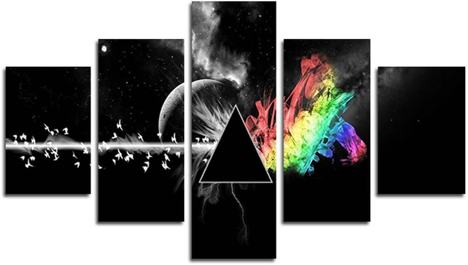 Leyrus Piece Printed Pink Floyd Rock Music Canvas Painting for Living Room Home Decor Canvas Art Wall Poster (No Frame) Unframed far265 50 inch x30 inch