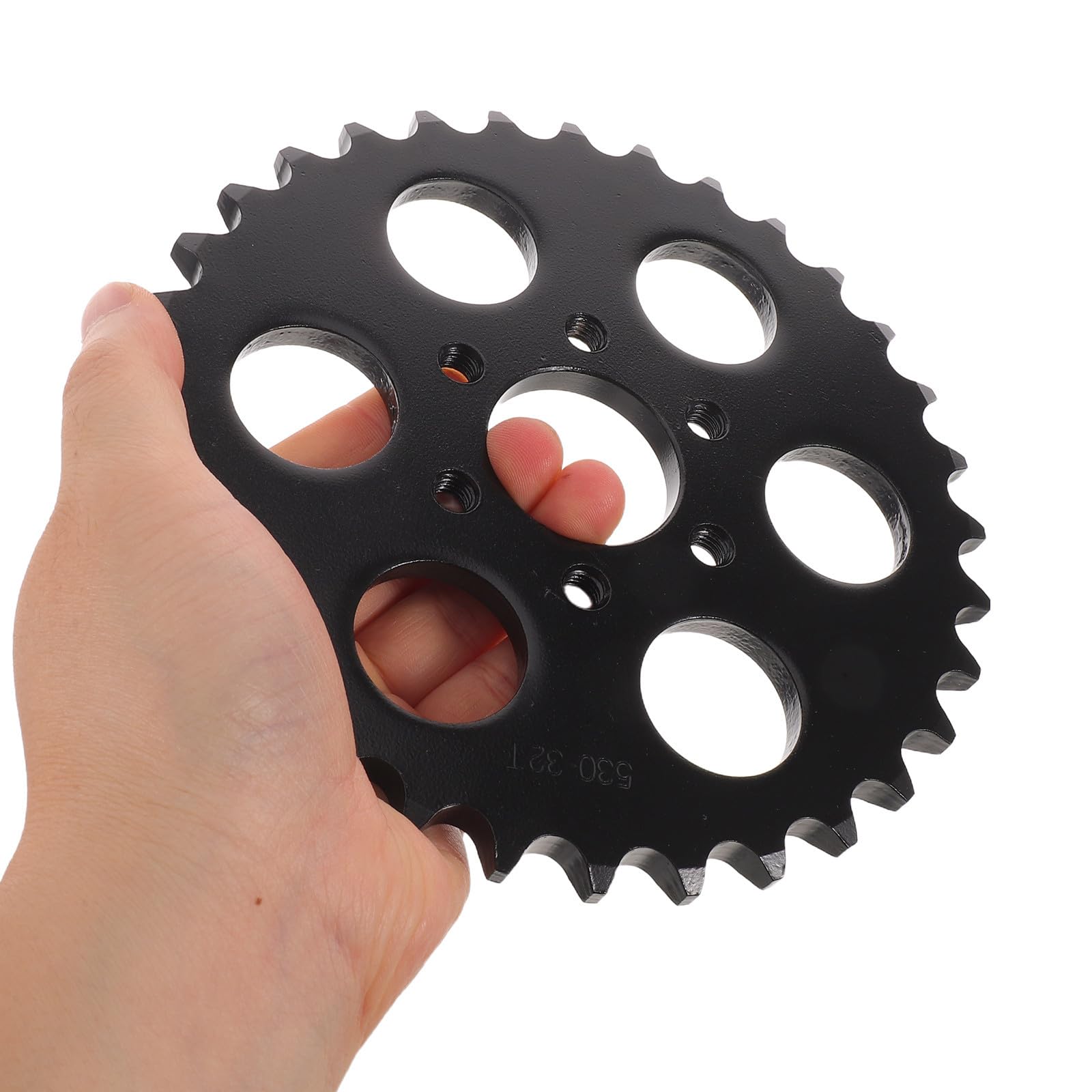 Schwarzes Stahl Kettenritzel mit 32 Zähnen für Quad Bike und Dirt Bike Stabile Offroad Leistung und Einfache Montage mit 6 M8 Löchern und 37mm Bohrung