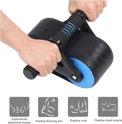 Miniatura 7 de Fit for Springback Wheels Roller Abdominal Exerciser - Mute Fitness Equipment for Push-Ups and Core Training