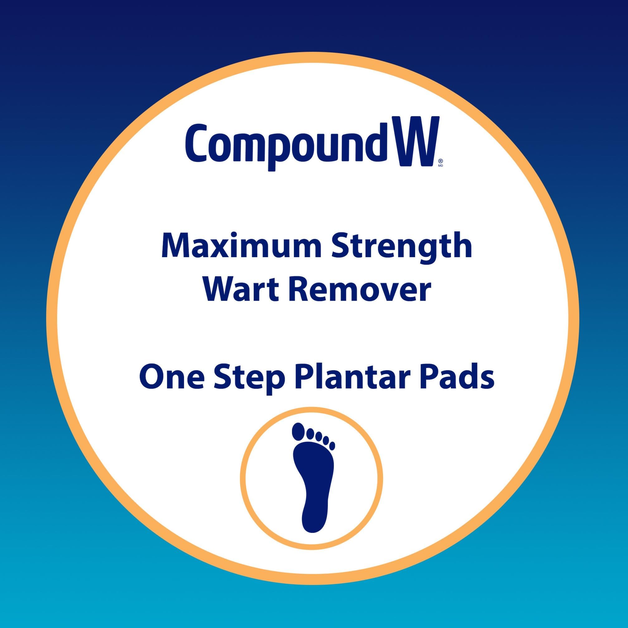 Compound W Wart Remover, Maximum Strength One Step Plantar Pads (20 Count)