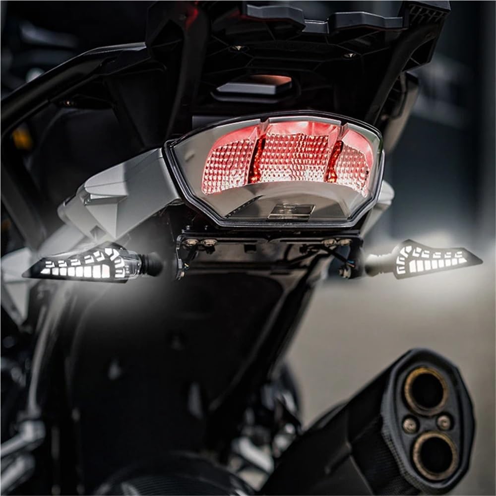 Faro Posteriore Stop Running M10 LED Indicatore di direzione per motocicletta Luce stop freno direzionale sequenziale DRL 12V Indicatori per