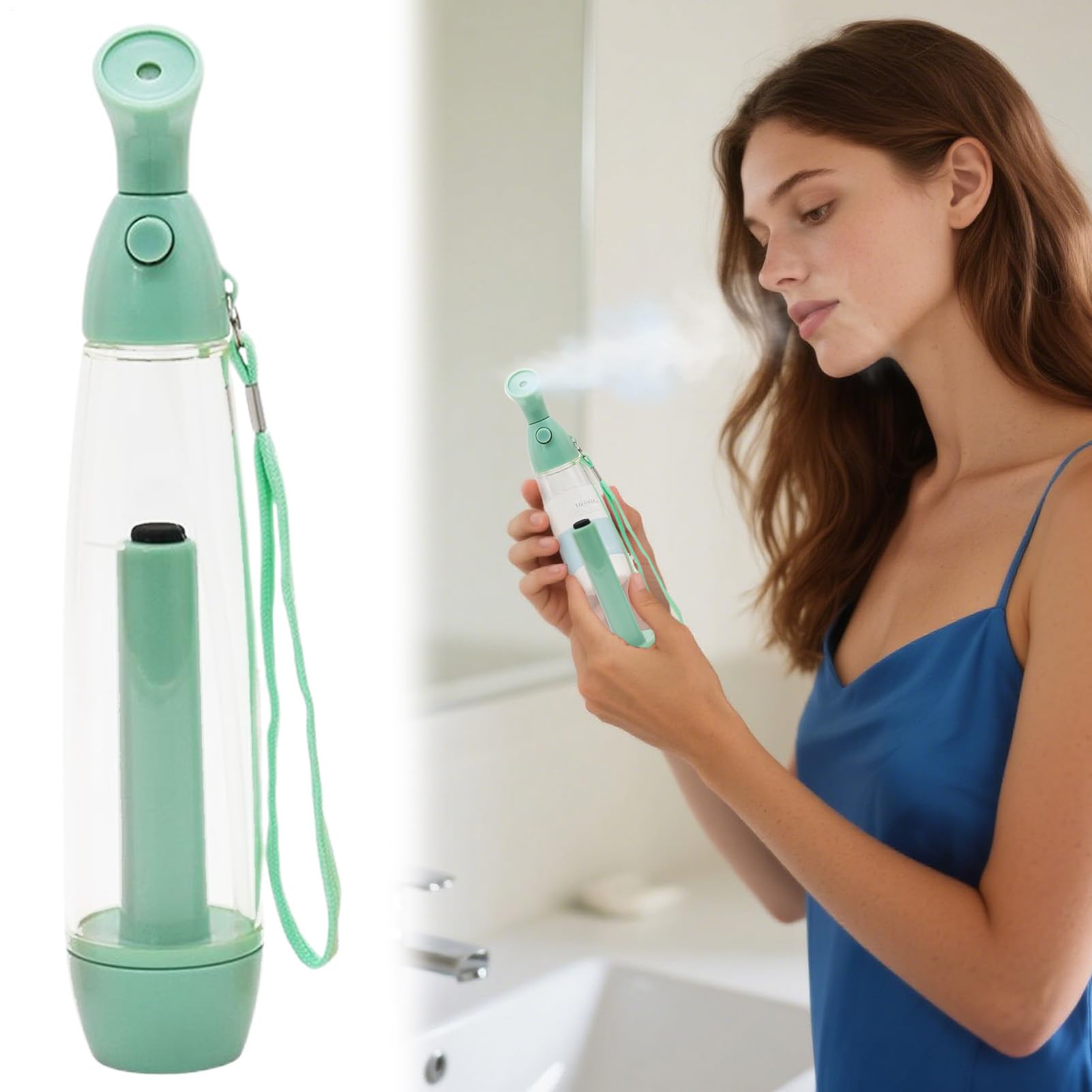 Nebulizador de Agua Spray Portátil Refrescante Pulverizador 2 Piezas Sin Baterías