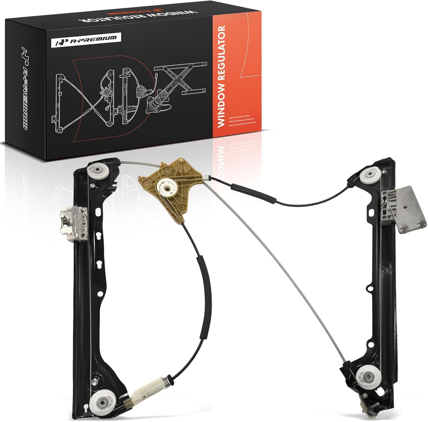 A-Premium Front Left Driver Side Electric Power Window Regulator Without Motor Compatible with BMW 328i 2007-2013, 335i 2007-2013, 328i 335i xDrive 2009-2013, 335is 2011-2013, 328xi, 335xi, M3