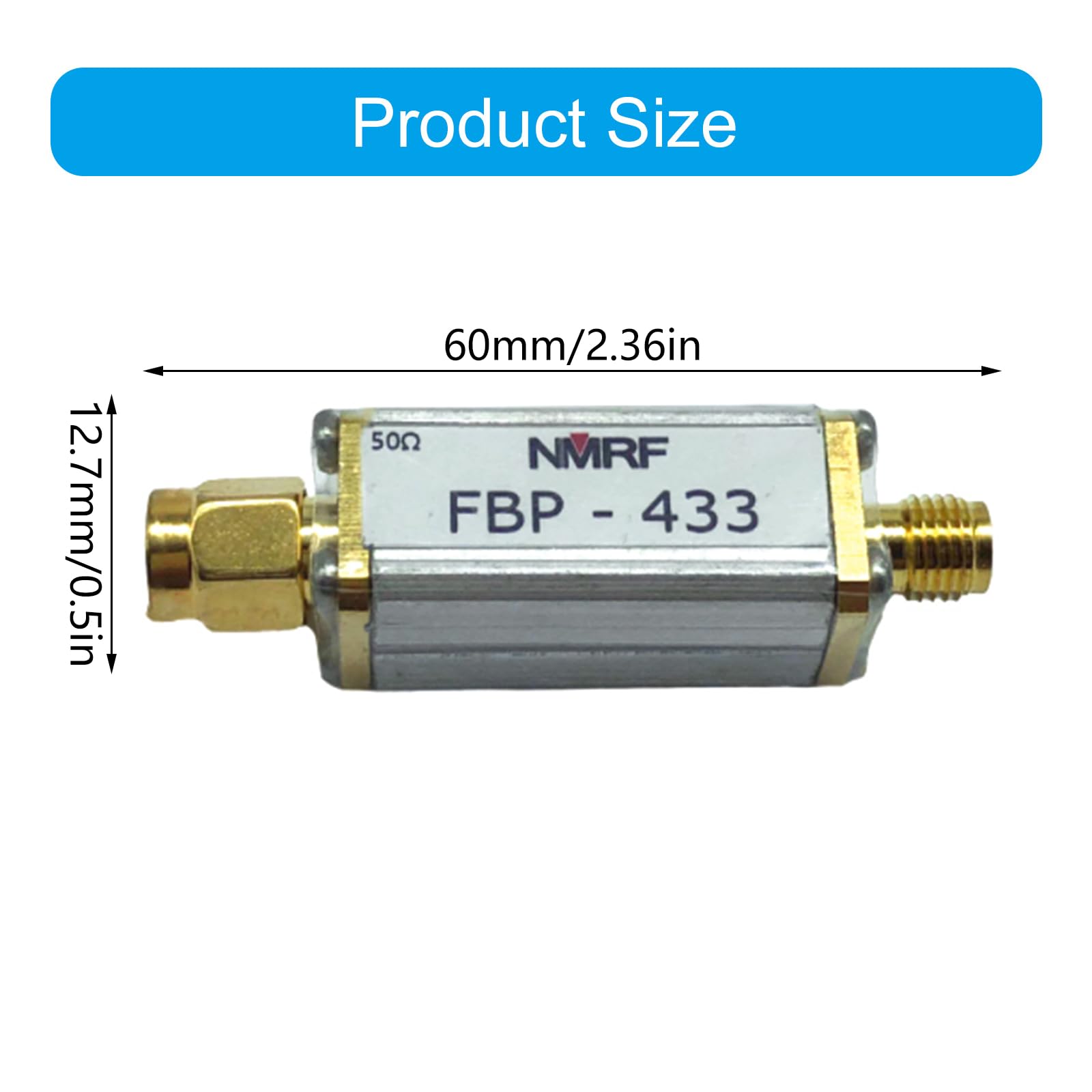 FBP-144 - Filtro de paso de banda de 144 MHz, 2 m, excelente selectividad y 50 ohmios para una recepción eficiente