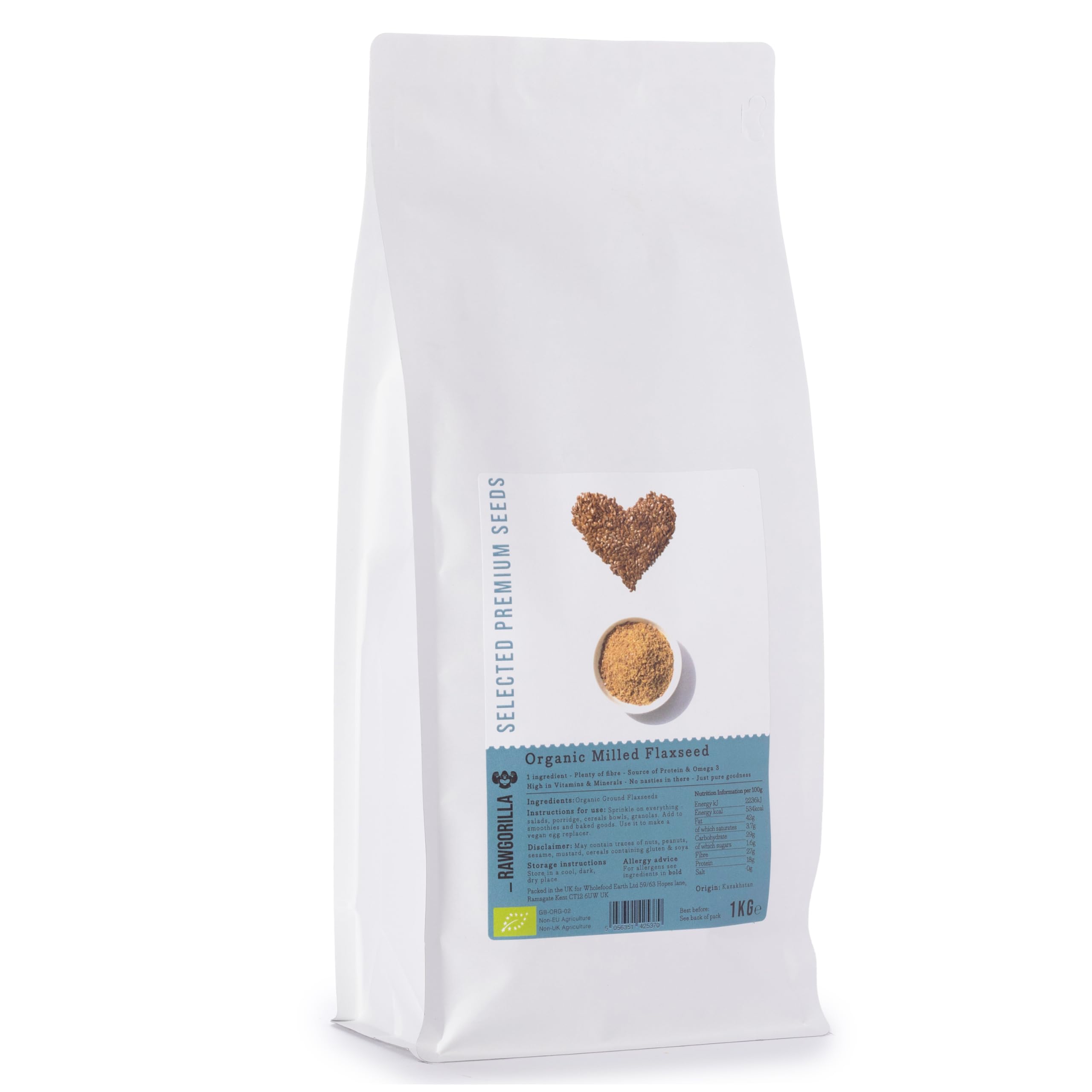 Organic Milled Flaxseeds - RAWGORILLA - 1kg