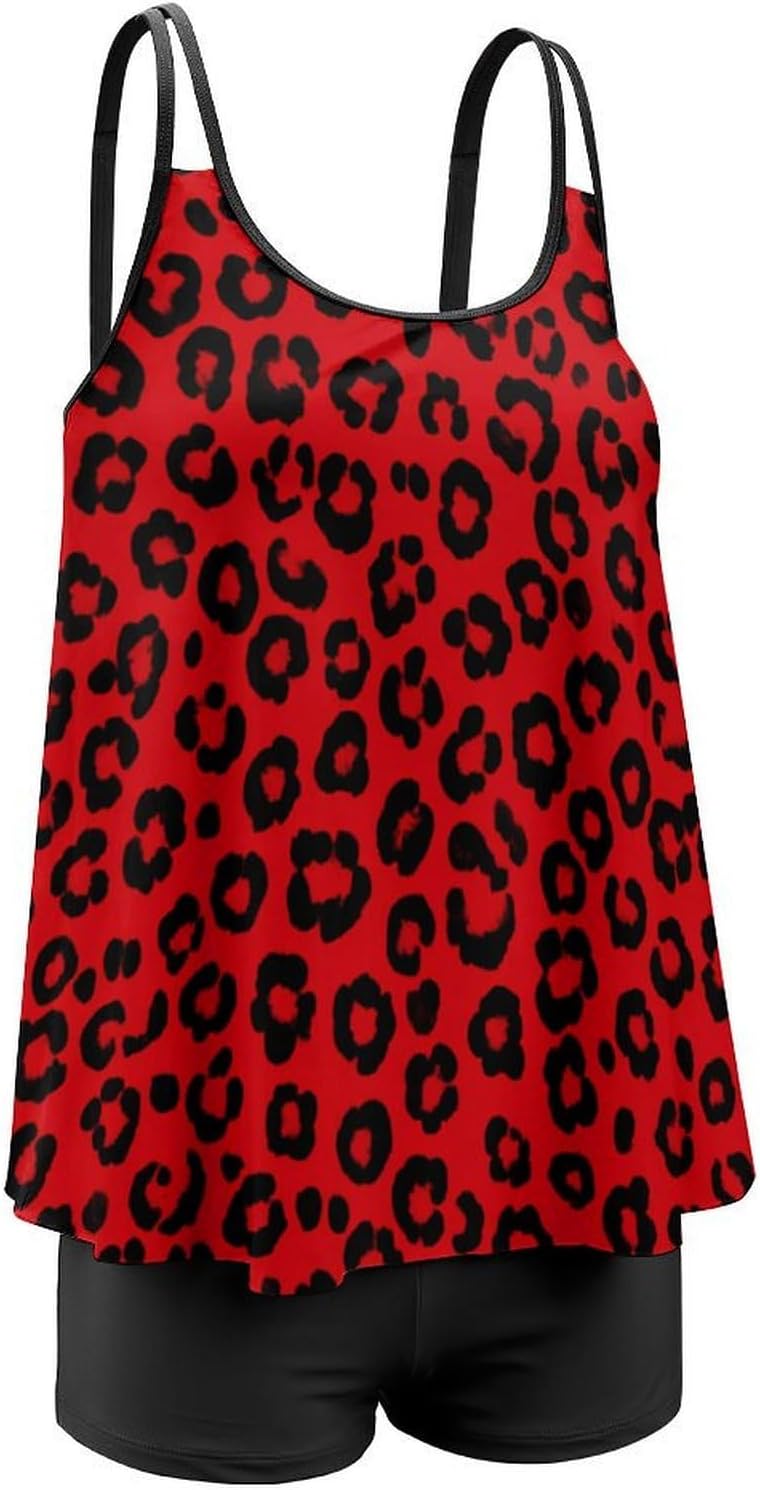 Black Irregular Spots Womens Tankini Bathing Suits Tankinis Swimwear for Women Plus Size Swimsuit