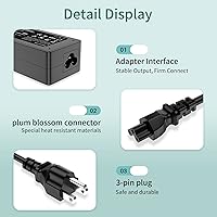 Vista 5 de Reemplazo de 65W para Cargador de Laptop HP Probook, Envy, Pavilion, Stream, EliteBook, X360 Cargador de Computadora con Punta Azul Cable