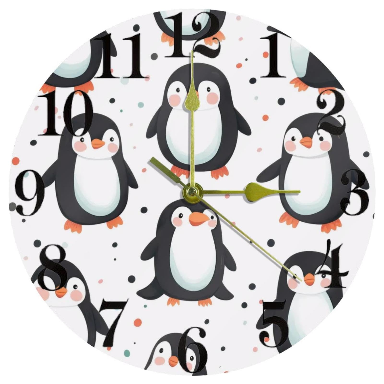 Horloge murale pingouins silencieuse pour retrouver un sommeil réparateur