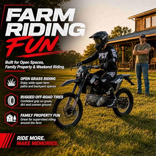 X-PRO 150 Dirt Bike Storm DLX 150 4-Speed Manual Transmission with All Lights, Electric/Kick Start, Big 19"/16" Tires! - Image 5