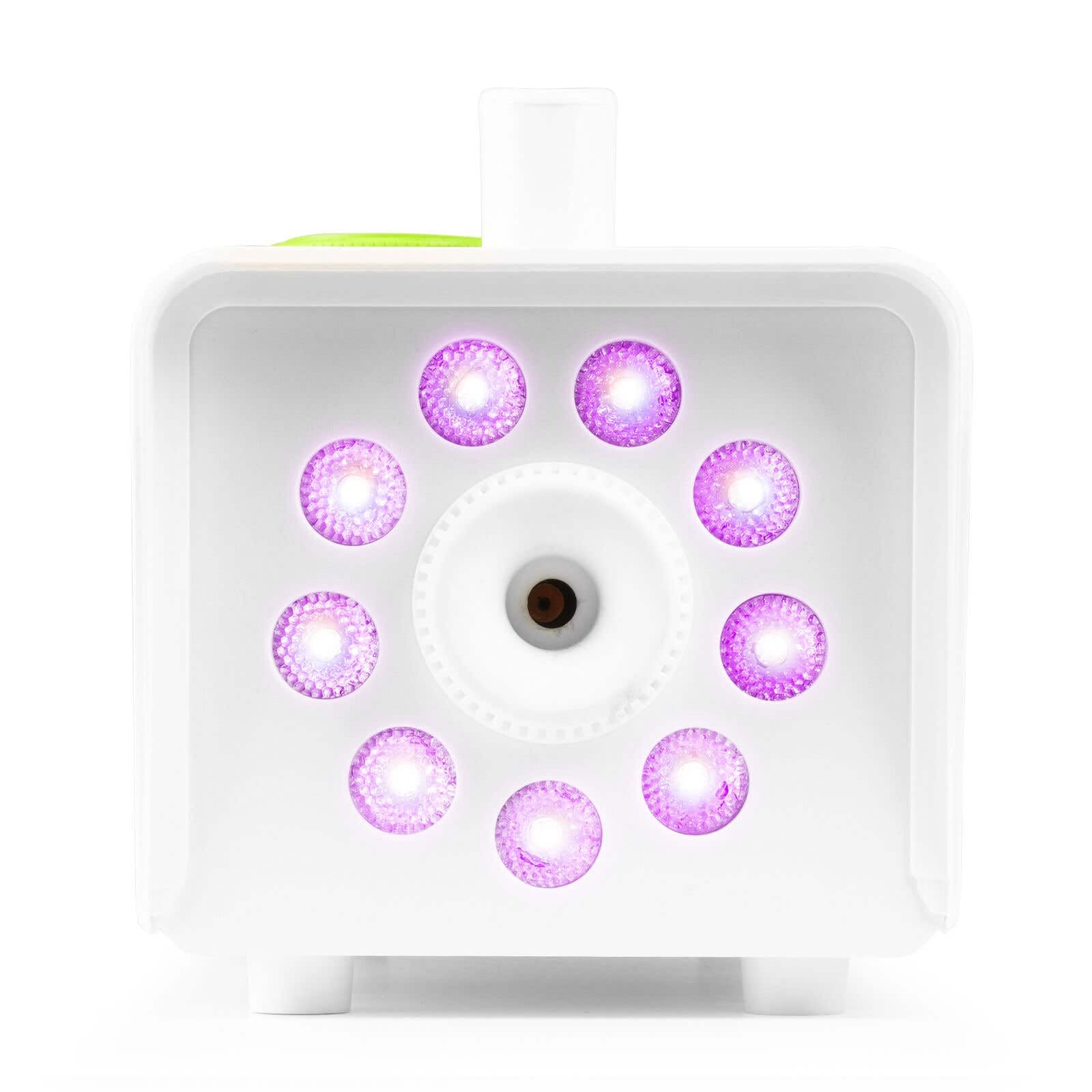 Fuzzix F509LW Nebelmaschine Mini mit LED Lichteffekt und 5 Liter Nebelfluid, 500 Watt mit Fernbedienung, Rauchmaschine Party, Smoke Machine mit 9 LEDs RGB, Hochzeiten, Nebelmaschine Halloween Party