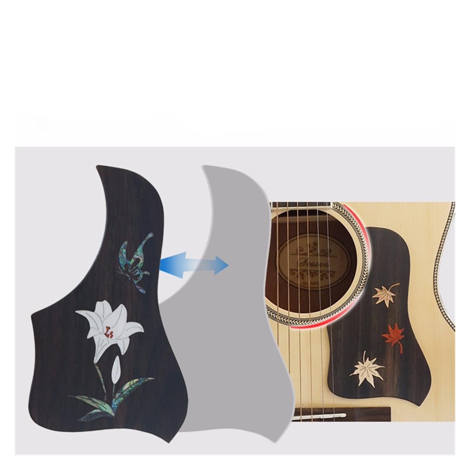 maskownica do gitary Ochraniacz na kostkę do gitary folkowej Czarny ochraniacz na gitarę(Style 3)