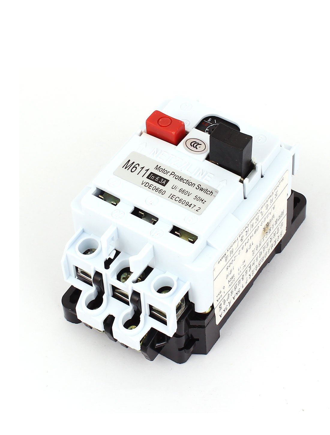 M611 3-poliger 1NO 1NC Motorschutzschalter Leistungsschalter 660V 6,3A