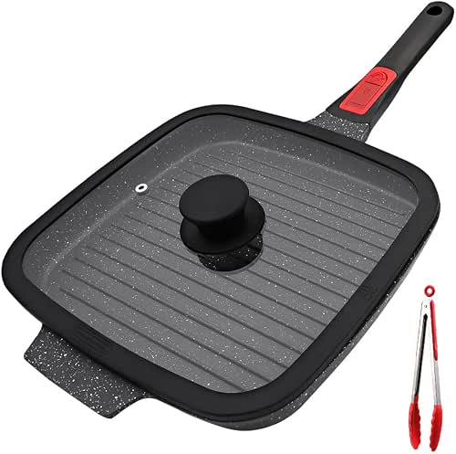 RANX INGST Grillpfanne Induktion mit Abnehmbarer Griff 26 x 24