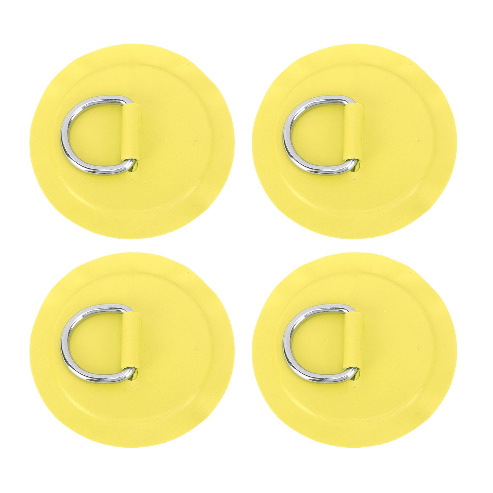 Comphic 6 Patchs Anneau D Pour Bateau Gonflable – PVC + Acier Inoxydable – Kayak, SUP, Canoë, Rafting – Jaune