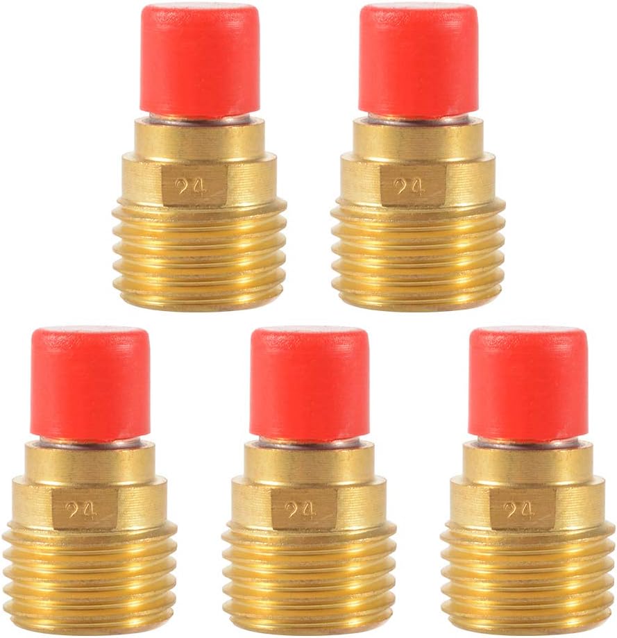 XCSOURCE5pcs Tig Welding Torch 45V44 Collet Body Gas Lens for WP-9/20/25 Series BI1274
