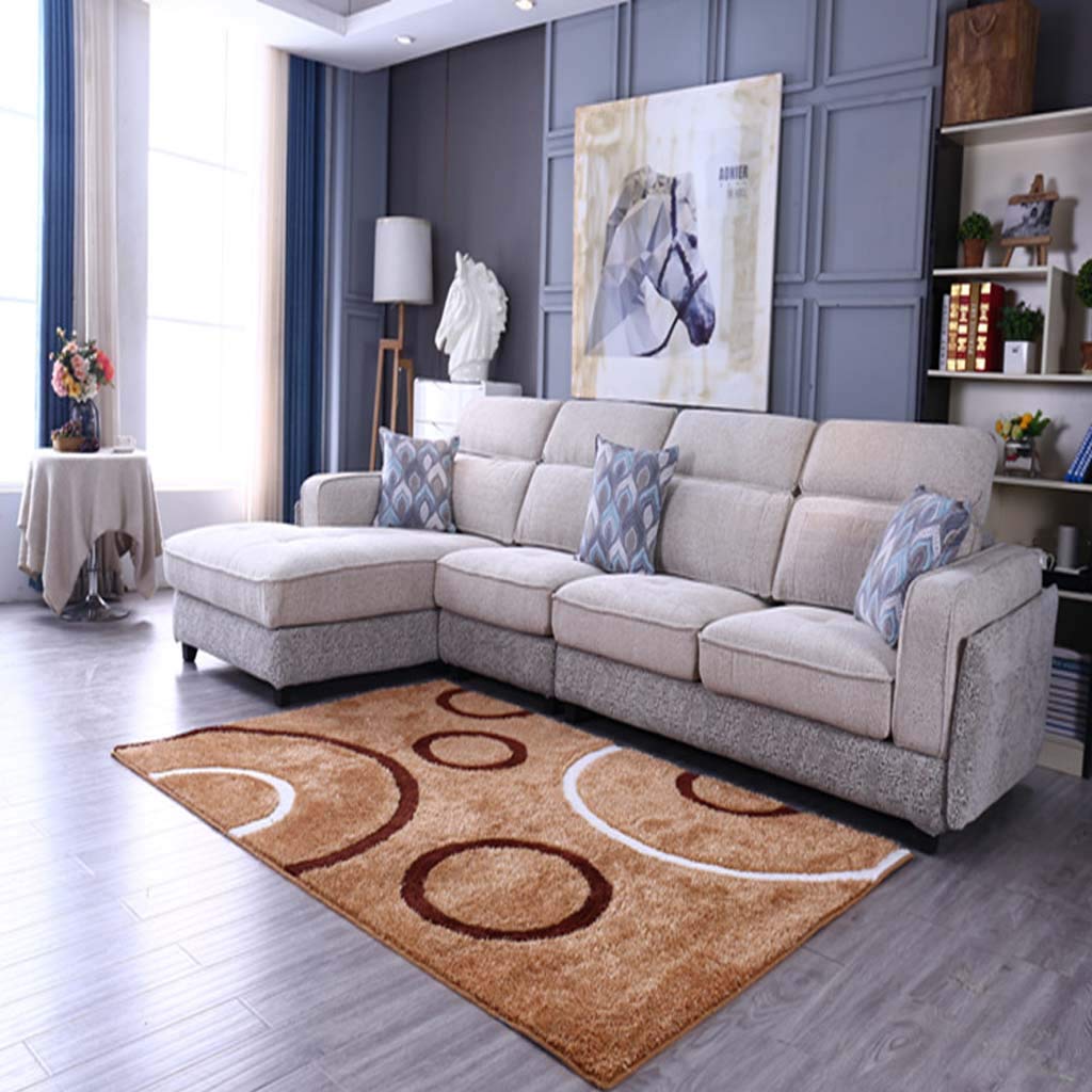 Couverture de sol en soie stretch de luxe avec motif contemporain