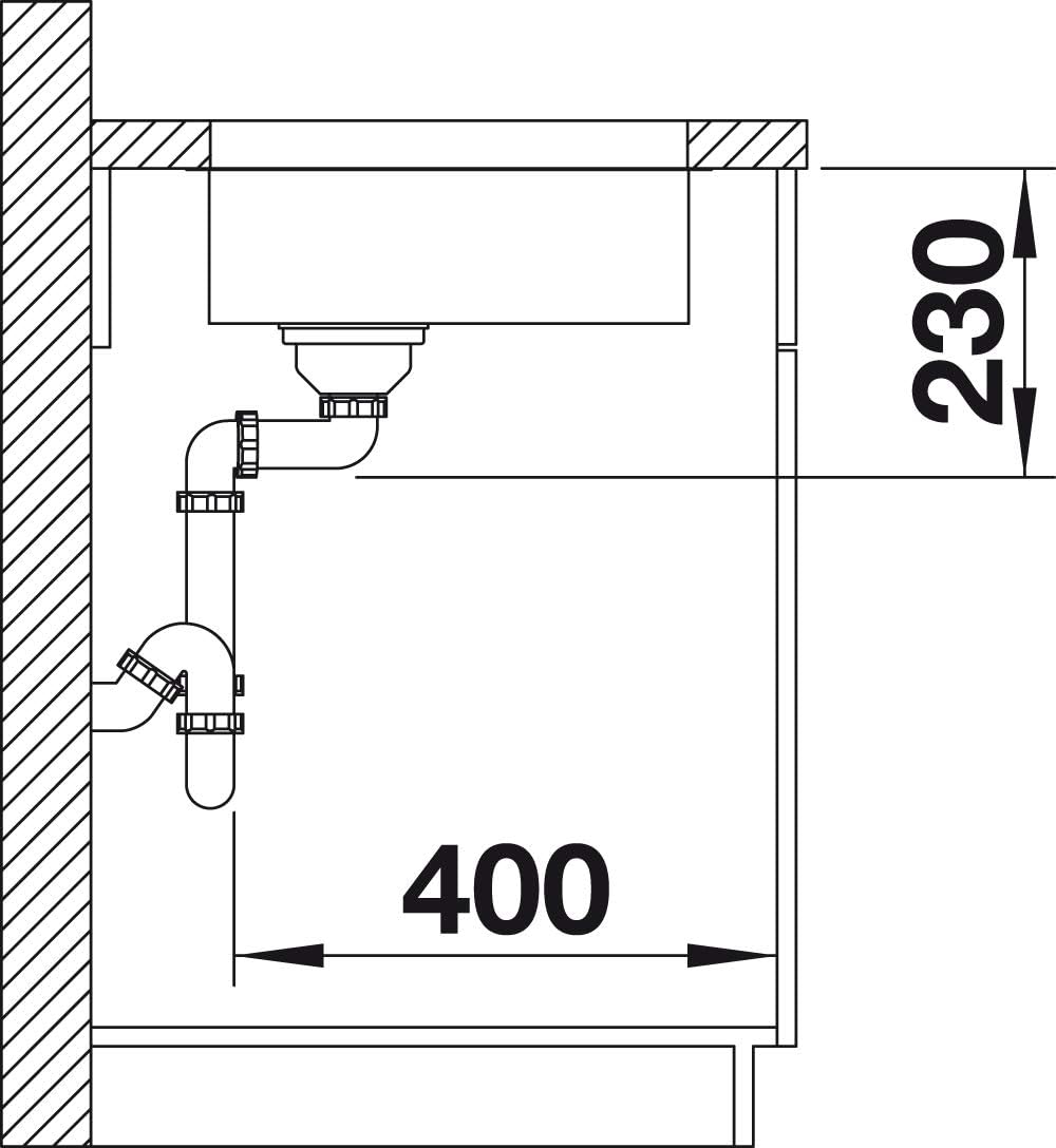 Up To 40% OFF BLANCO ANDANO 450-U Undermount Sink with InFino Drain System Stainless Steel Satin Finish 522963