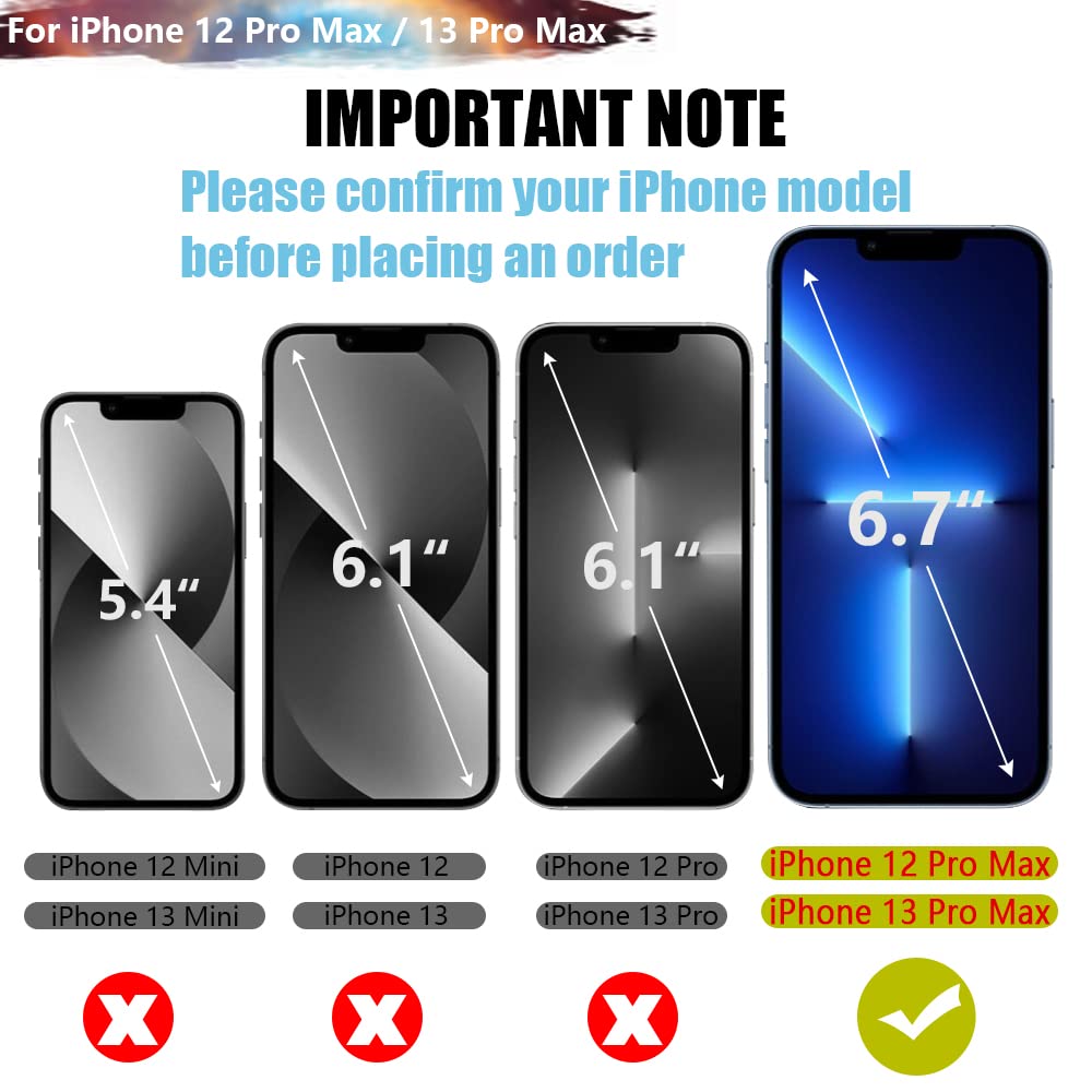 Loytal Battery Case for iPhone 12 Pro Max & iPhone 13 Pro Max, 6000mAh Rechargeable Extended Battery Charging/Charger Case, Add 100% Extra Juice, Support Wire Headphones (6.7 inch) Black