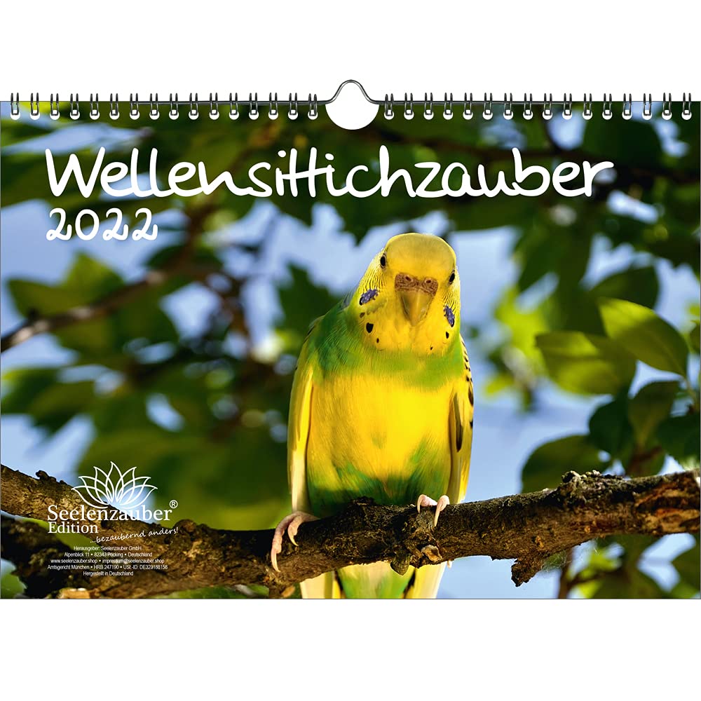 Budgie Magic DIN A4 Calendar for 2022 Budgies Seelenzauber