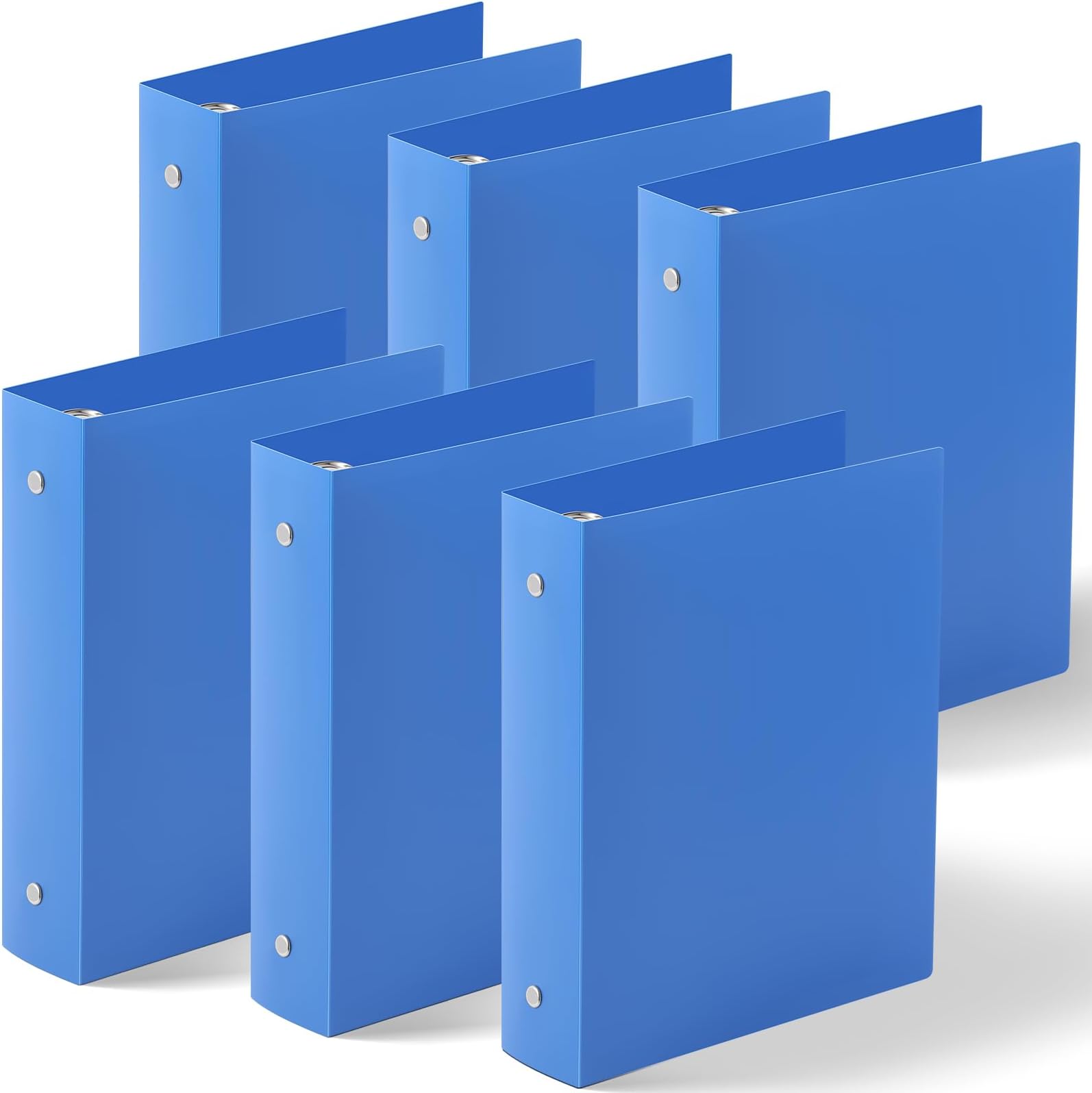 Henoyso 6 Pcs 2 Inch Mini 3 Ring Binder, Fits 5.5 x 8.5