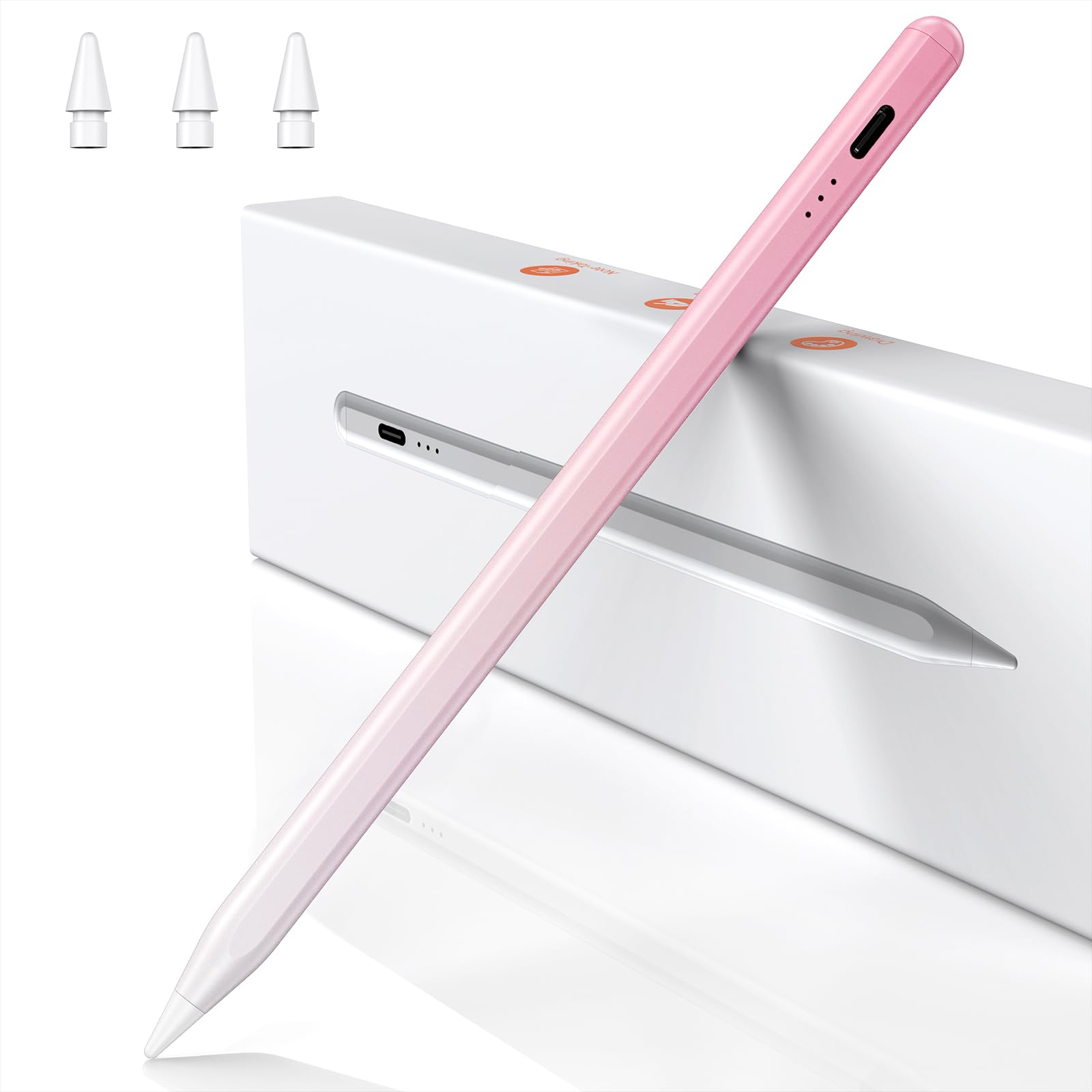 BAZO Penna per iPad Apple Pencil di seconda generazione con potenza di ricarica rapida Palm Rejection per Pro 13''/12,9''/11''/iPad 6-10.Gen/Mini 5/6./Air 3/4. Rosa gradiente