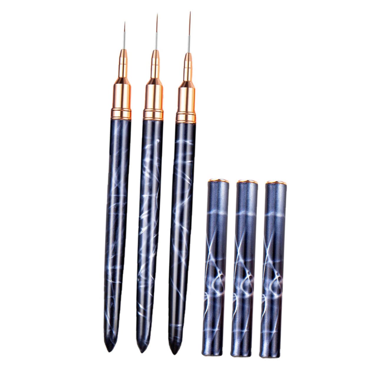 FRCOLOR Kit Di 5 Forniture Per Nail Art Pennello Penna Liner Strumento Per Punteggiatura Per Uso Domestico O in Salone 3 Pezzi * 5