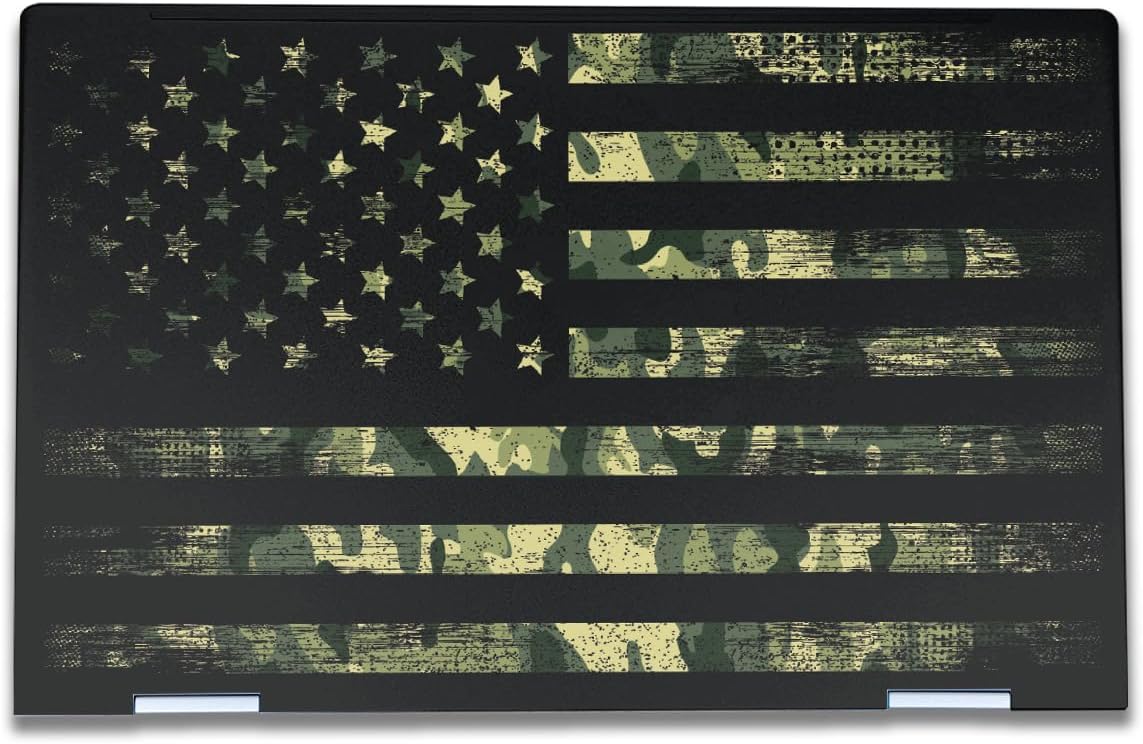 Laptop Skin Compatible with HP Envy x360 15.6” (2023) - American Camo - Premium 3M Vinyl Protective Wrap Decal Cover - Easy to Apply | Crafted in The USA by MightySkins