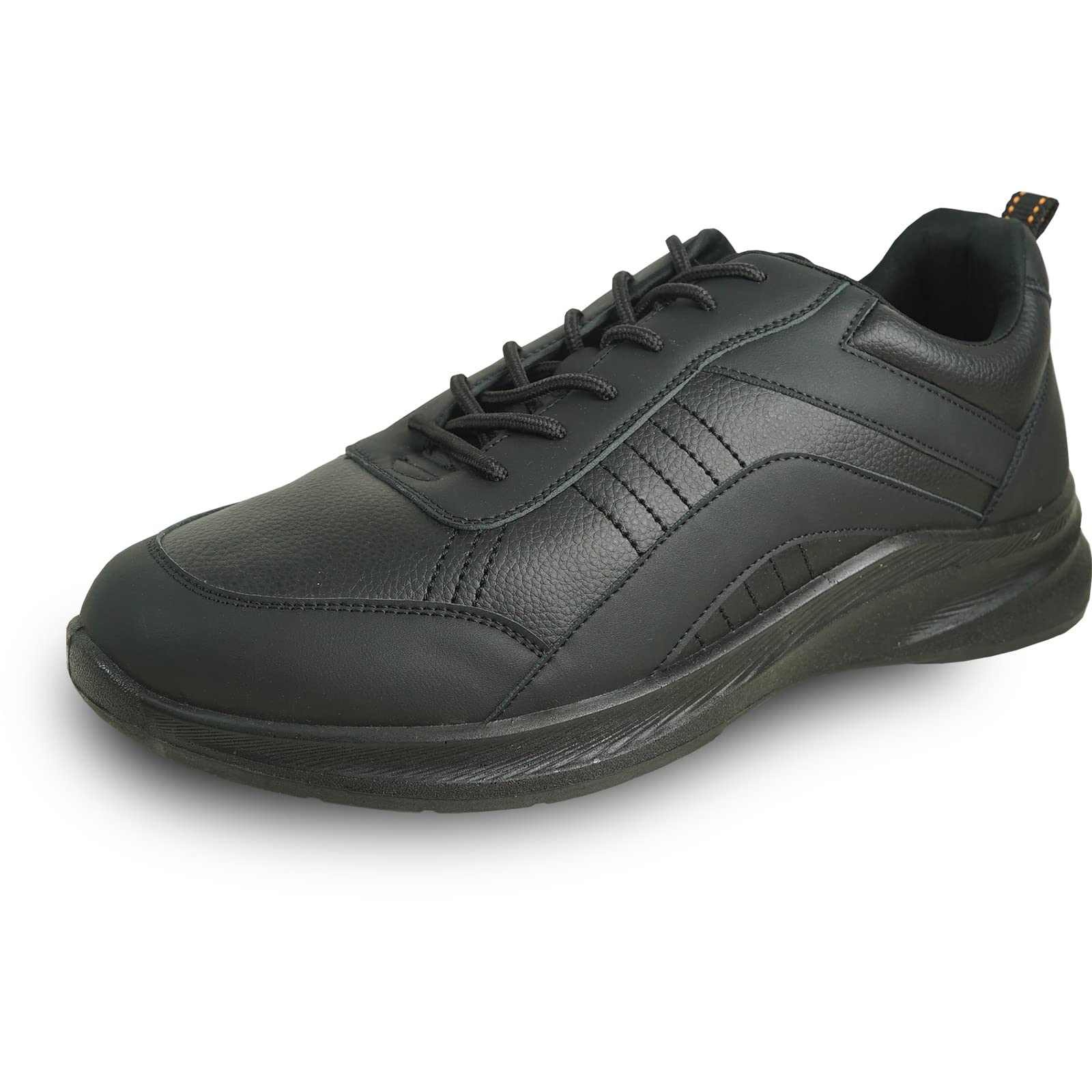 VANGELO Professional Slip Resistant Men Work Sneaker Shoe for Food Service Health Care Nurse Nick and Jimmy Black