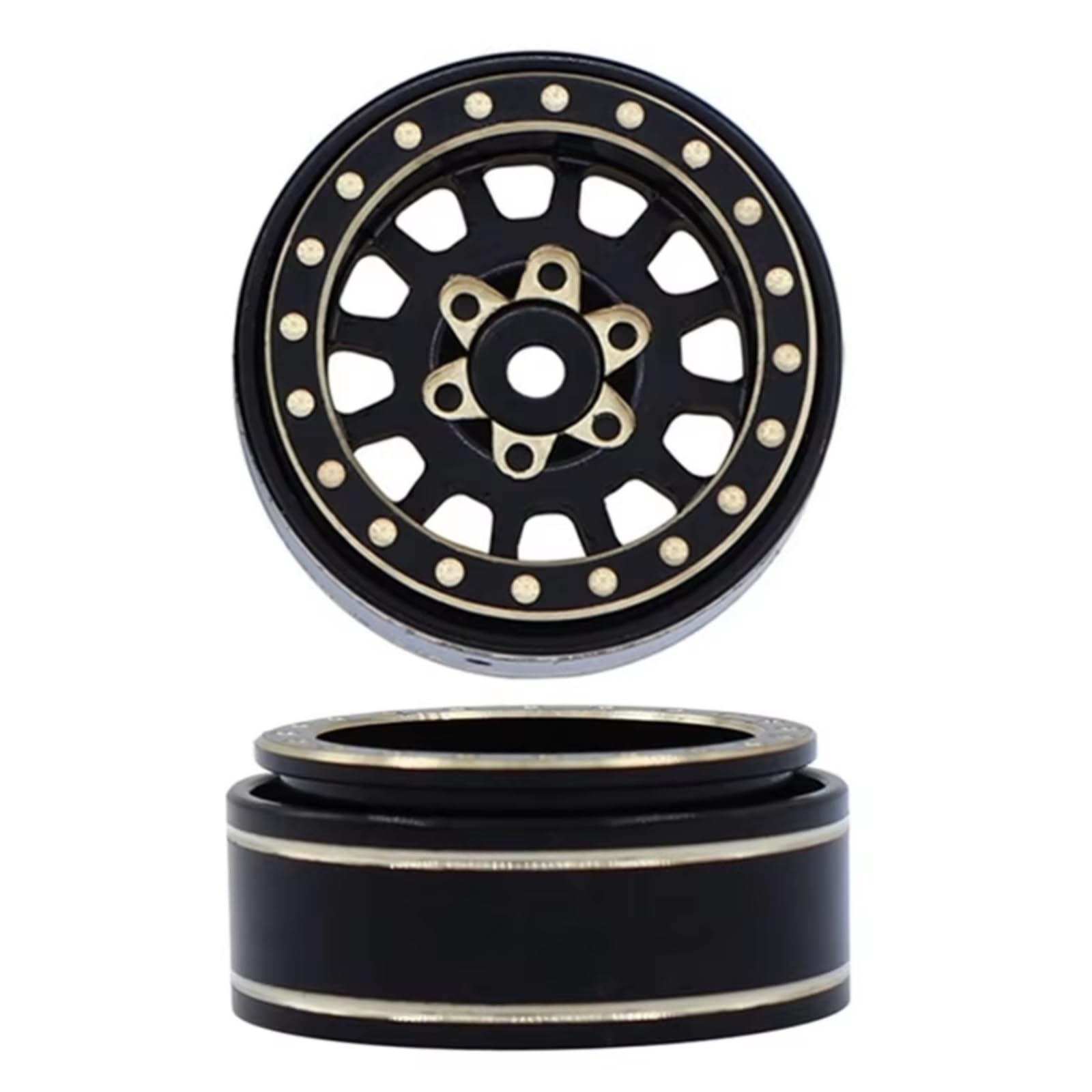 Compatibile Con TRX4M Per Axial Per SCX24 Per FCX24 1/18 1/24 RC Crawler Sostituzione 4 Pezzi 1.0 Più Cerchione Beadlock In Ottone Mozzo Ruota RC Modifiche Modelli