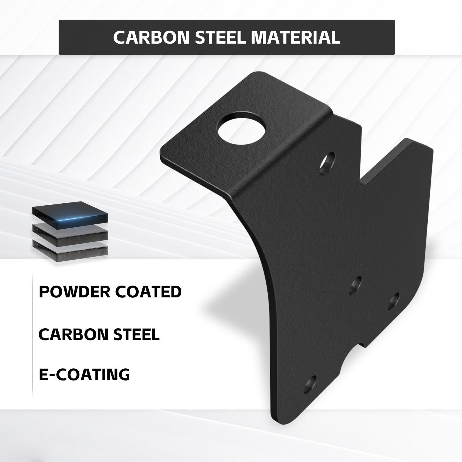 YZONA for Wrangler TJ LJ CB Radio Antenna Mounting Bracket Compatible with 1997-2006 Jeep Wrangler TJ & 2004-2006 Wrangler LJ, Carbon Steel Passenger Side Antenna Mount Holder Stand (2/4 Doors)