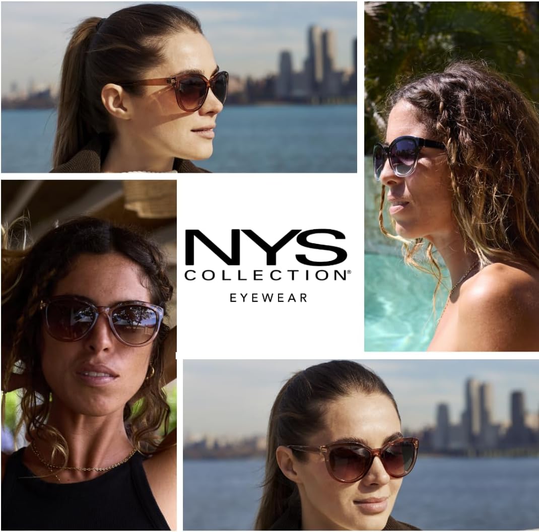 NYS Collection Oversized Cat Eye Sunglasses for Women - Lightweight - Retro Trendy 100% UV Protection - Image 4