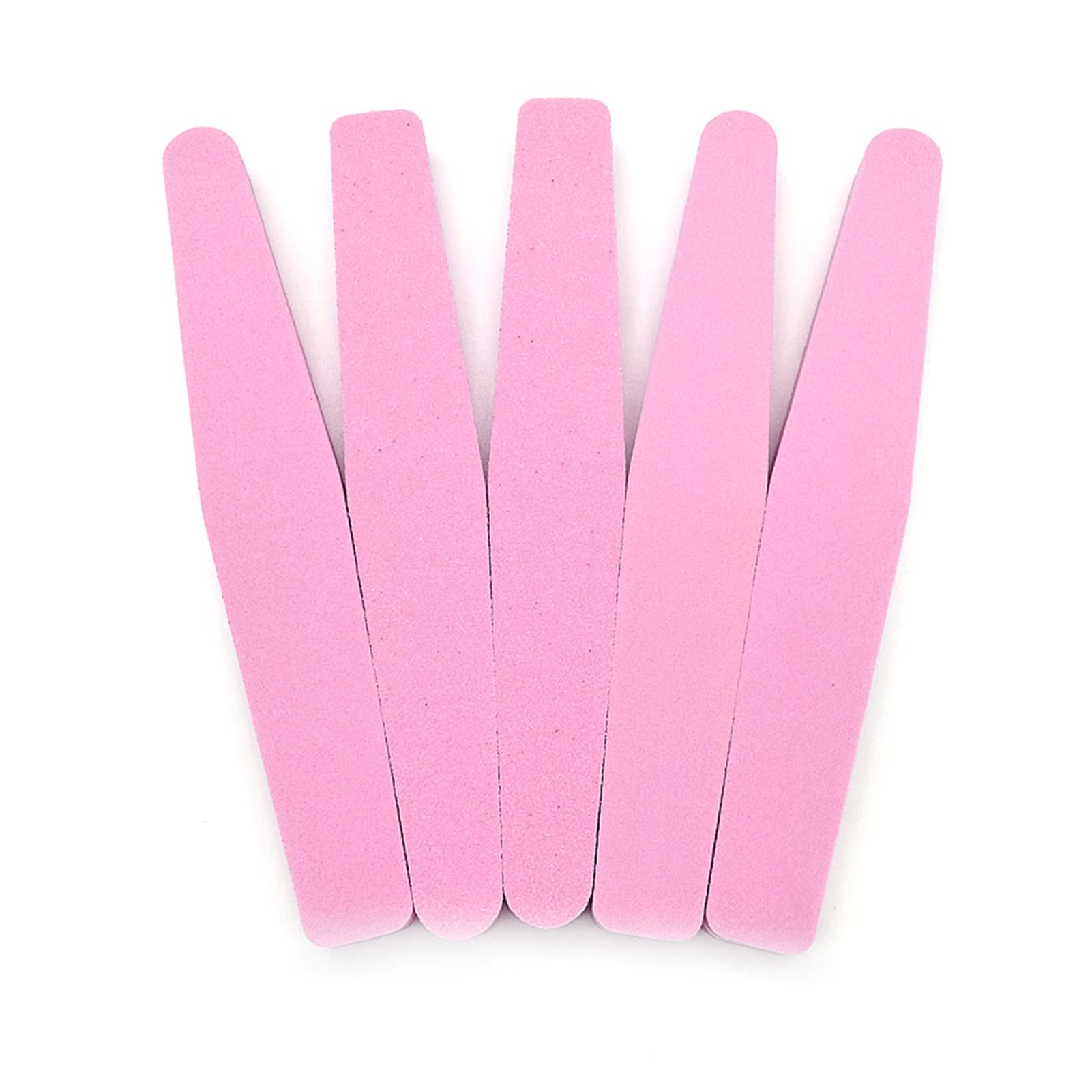 10pcs / Lote Archivos de uñas prismáticos Lijado 100/180 Pink Sponge Style Nail Art Tips Herramienta de manicura UV Búfer de Papel de Lija de Gel (Color : A Pink)