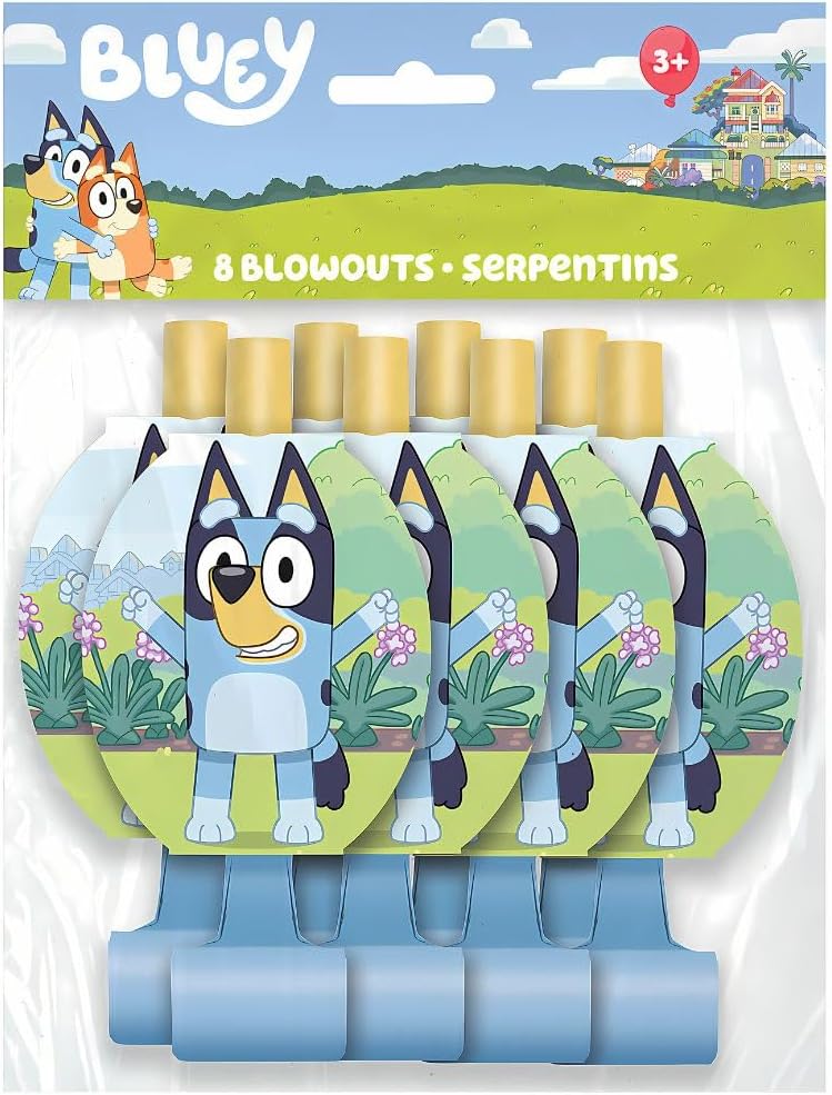 Fun Express Bluey Party Blowouts - 8 Pc