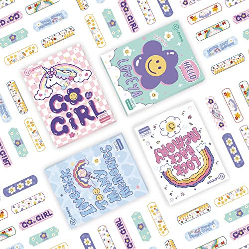 DALUOBO Pflaster Wasserabweisend Bunte Cartoon Druck Bandagen für Kinder oder Erwachsene(200 Stück Bunte) Cover