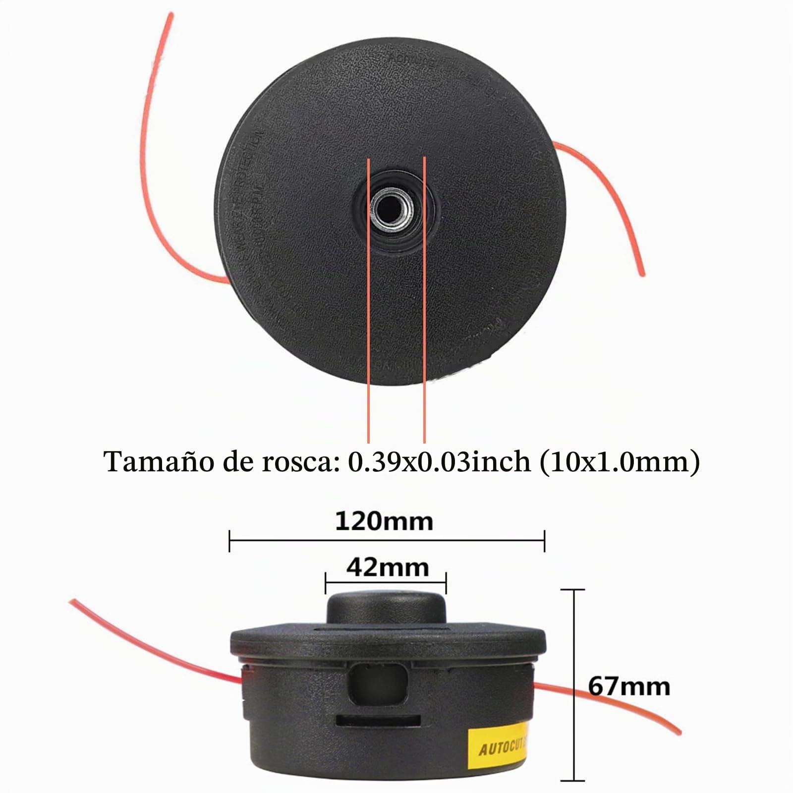Cabezal de corte para Stihl Autocut 25-2, M10x1.0 40027102108 Cabezal de hilo Cabezal de desbrozadora para Stihl FS55 FS85 FS56 FS70 FS80 FS90 FS100 FS110 FS130 FS240 FS250, Cabezal de corte de